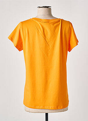 Tricou croială dreaptă mâneci scurte portocalie GOA GOA femeie