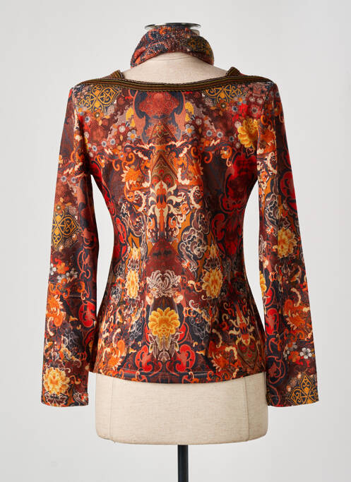 Pulover croială cambrată mâneci lungi portocaliu LO! LES FILLES femme