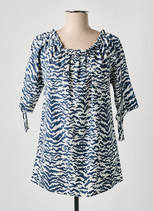 Tunică mâneci scurte albastru GEISHA femeie