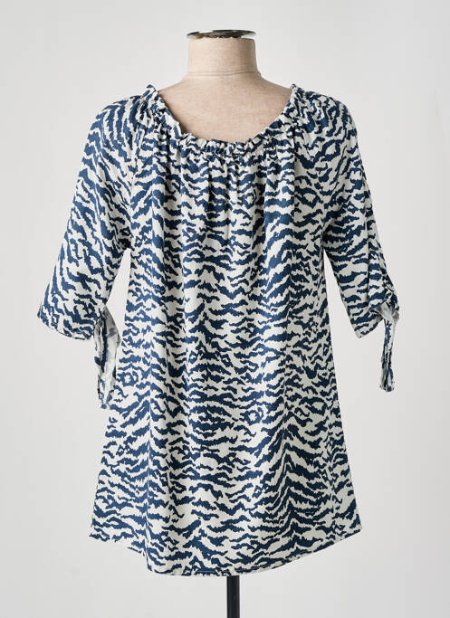 Tunică mâneci scurte albastru GEISHA femeie