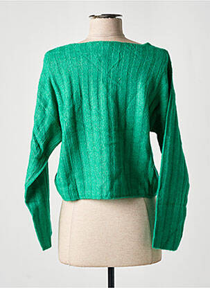 Pulover țesătură melanj mâneci lungi verde ESPRIT femeie