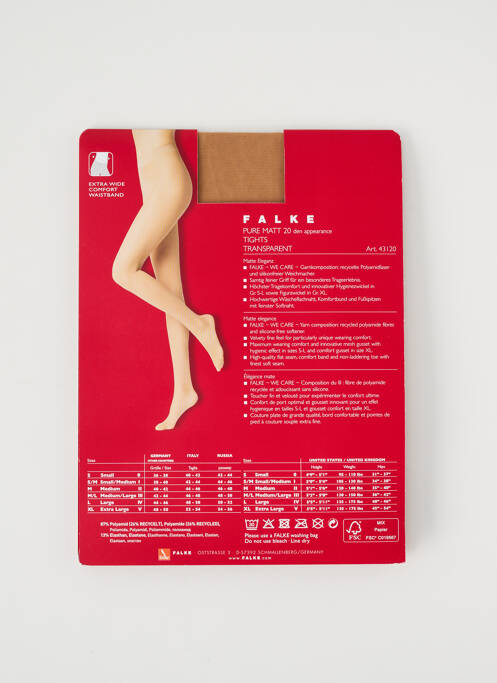 Colanți piele FALKE femeie