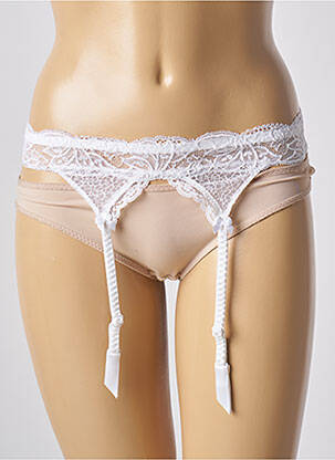 Corset/jartieră efect material satinat alb LISE CHARMEL femeie