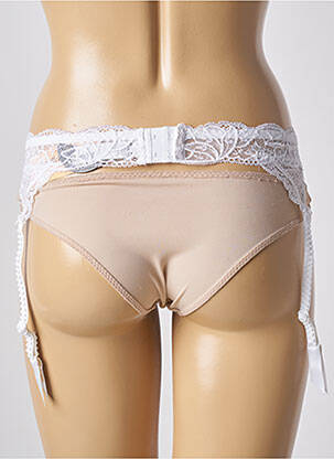 Corset/jartieră efect material satinat alb LISE CHARMEL femeie