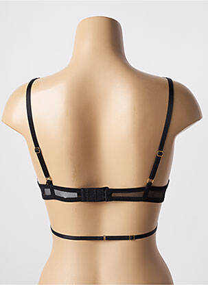 Sutien efect material satinat top sutien push-up negru AUBADE femeie