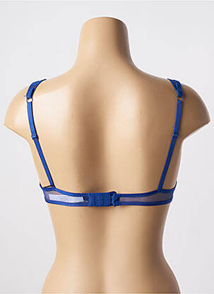 Sutien efect material satinat top sutien push-up albastru AUBADE femeie