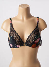 Sutien efect material satinat sutien cupe întregi cu decolteu înalt negru AUBADE femme