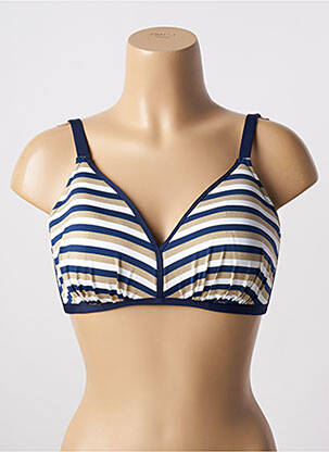 Sutien de costum de baie elasticitate top sutien modelat albastru ANTIGEL femeie
