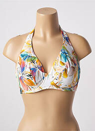 Sutien de costum de baie elasticitate sutien cupe întregi cu decolteu înalt alb EMPREINTE femme