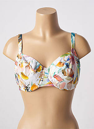 Sutien de costum de baie elasticitate sutien balconet cu decolteu înalt alb EMPREINTE femeie