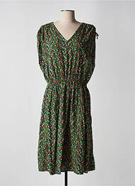 Rochie midi croială fluidă mâneci scurte verde BLUTSGESCHWISTER femeie