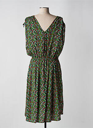 Rochie midi croială fluidă mâneci scurte verde BLUTSGESCHWISTER femeie