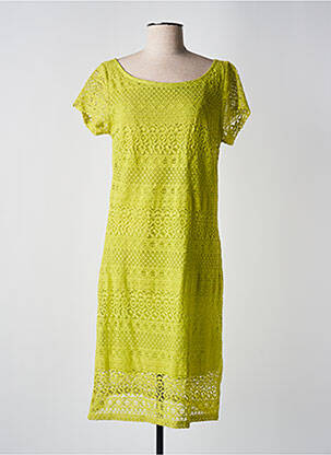 Rochie midi mâneci scurte mâneci scurte verde AGATHE & LOUISE femeie
