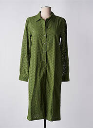 Rochie midi mâneci lungi mâneci lungi verde ICHI femeie