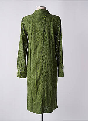 Rochie midi mâneci lungi mâneci lungi verde ICHI femeie