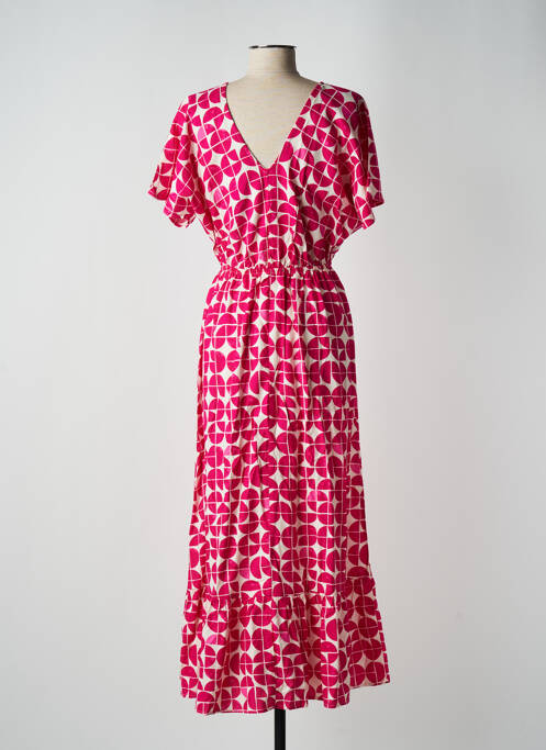 Rochie lungă roz ICHI femeie