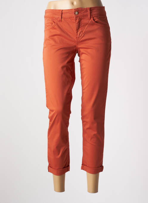 Pantalon 7/8 închidere cu fermoar sub clapetă cu nasturi portocaliu LIU  JO femme
