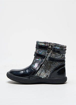Botine/ghete material neted vârf rotund negru NOËL fată