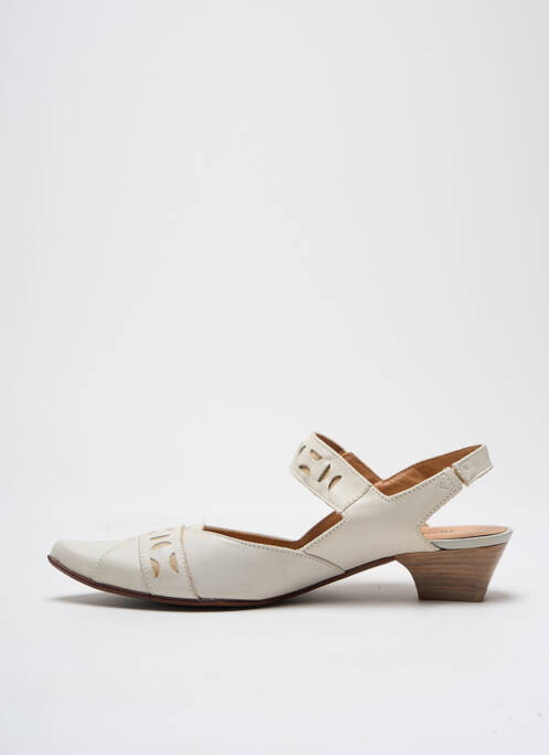 Sandale/Pantofi decupați bej FRANCE MODE femeie