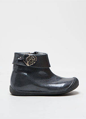 Botine/ghete material neted vârf rotund gri LITTLE MARY fată