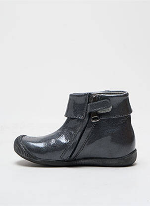 Botine/ghete material neted vârf rotund gri LITTLE MARY fată