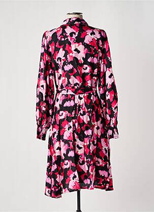 Rochie midi imprimeu floral mâneci lungi roz KAFFE femeie