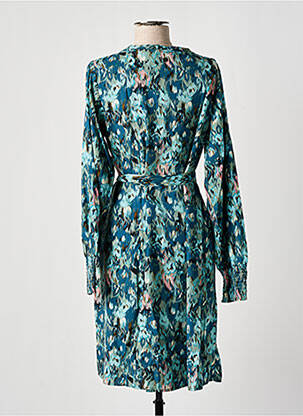 Rochie midi imprimeu floral mâneci lungi albastru GARCIA femeie