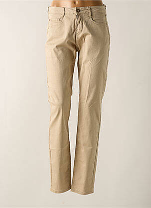 Pantalon drept elasticitate mărime normală bej CREAM femeie