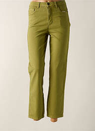 Pantalon 7/8 talie înaltă talie înaltă verde KAFFE femme