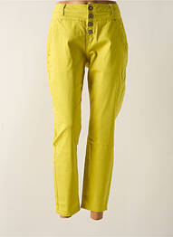 Pantalon 7/8 talie înaltă talie înaltă galben CREAM femeie