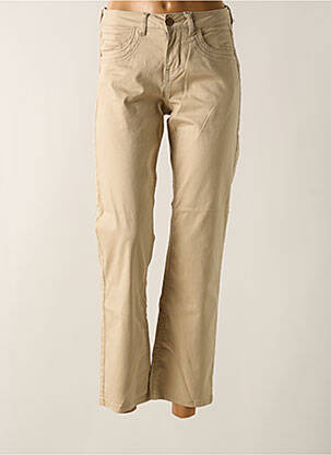 Pantalon drept elasticitate mărime normală bej CREAM femeie