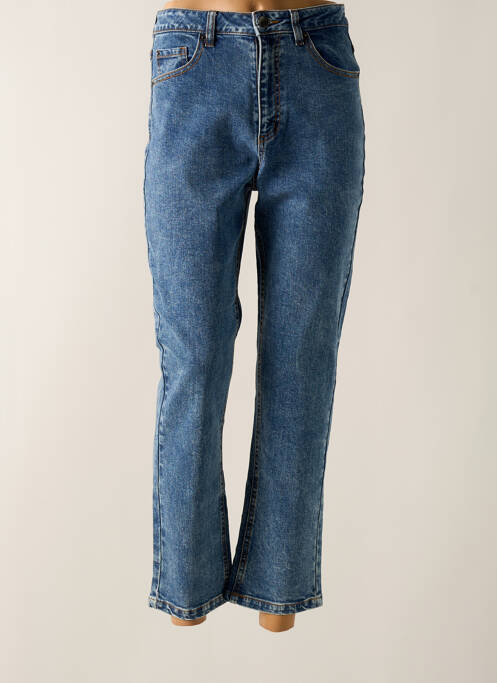 Blugi cu croială dreaptă talie înaltă talie înaltă albastru KAFFE femme