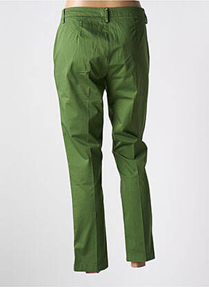 Pantalon drept închidere cu fermoar sub clapetă cu nasturi verde LIU JO femeie
