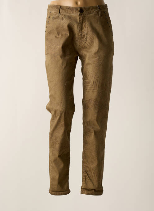 Pantalon slim maro EVA KAYAN femeie