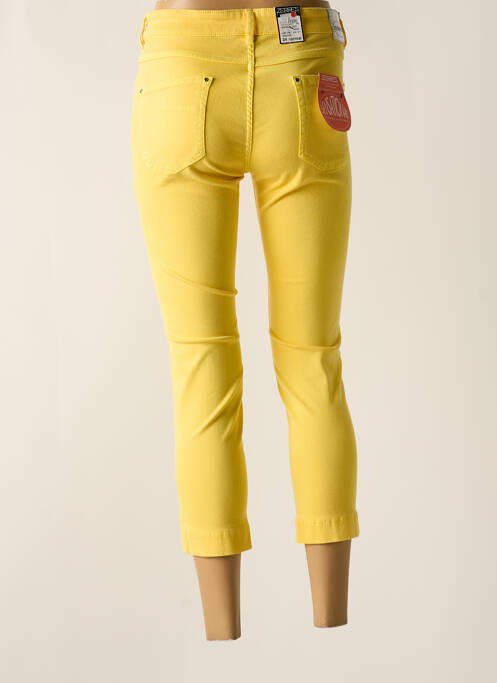 Pantalon trei sferturi galben ZERRES femeie