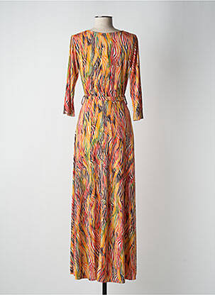 Rochie lungă croială cambrată mâneci 3/4 galben FIFILLES femeie