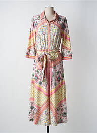 Rochie lungă mâneci lungi mâneci lungi galben K-DESIGN femeie