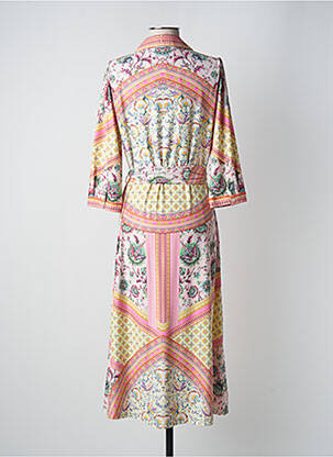Rochie lungă mâneci lungi mâneci lungi galben K-DESIGN femeie