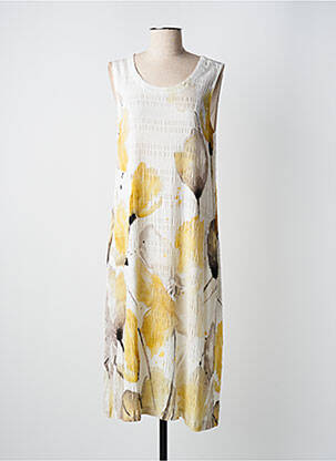 Rochie midi galben DOLCEZZA femeie