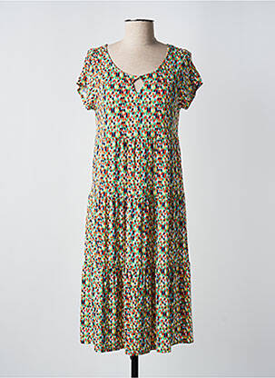 Rochie midi mâneci scurte mâneci scurte verde BARANDI femeie