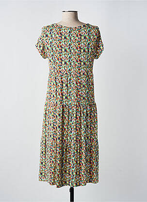 Rochie midi mâneci scurte mâneci scurte verde BARANDI femeie