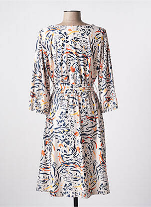 Rochie midi mâneci 3/4 mâneci 3/4 bej K-DESIGN femeie