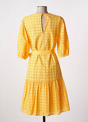 Rochie midi mâneci 3/4 mâneci 3/4 portocaliu LESLIE femeie