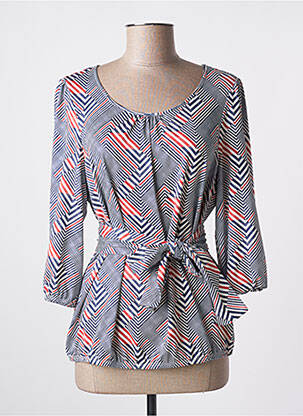 Bluză guler rotund mâneci 3/4 albastru K-DESIGN femme