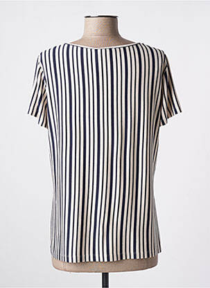 Tricou guler în v mâneci scurte albastru ELEONORA AMADEI femeie