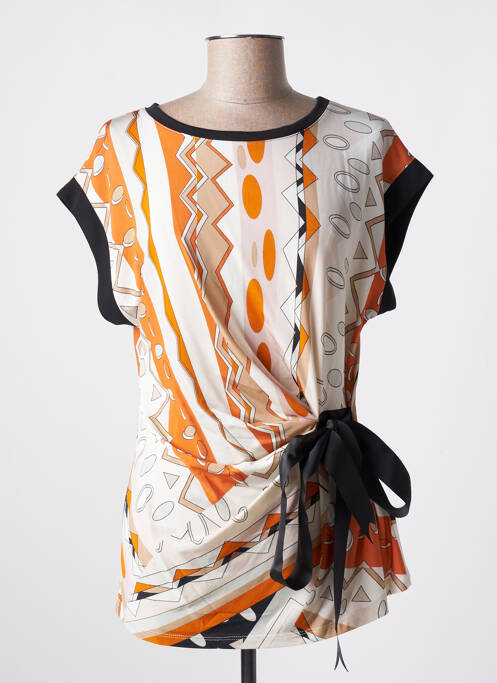 Tunică mâneci scurte portocaliu ELEONORA AMADEI femeie