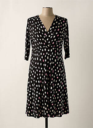 Rochie midi mâneci 3/4 mâneci 3/4 negru DIVAS femeie