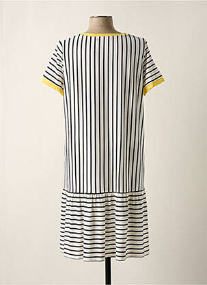 Rochie midi mâneci scurte mâneci scurte galben POUPEE CHIC femeie