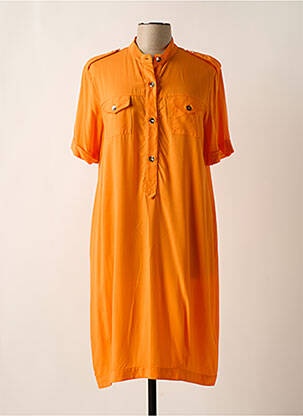 Rochie midi portocaliu ELEONORA AMADEI femeie