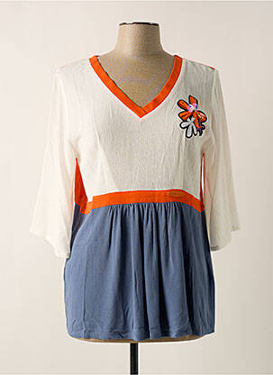 Tunică mâneci lungi portocaliu POUPEE CHIC femeie